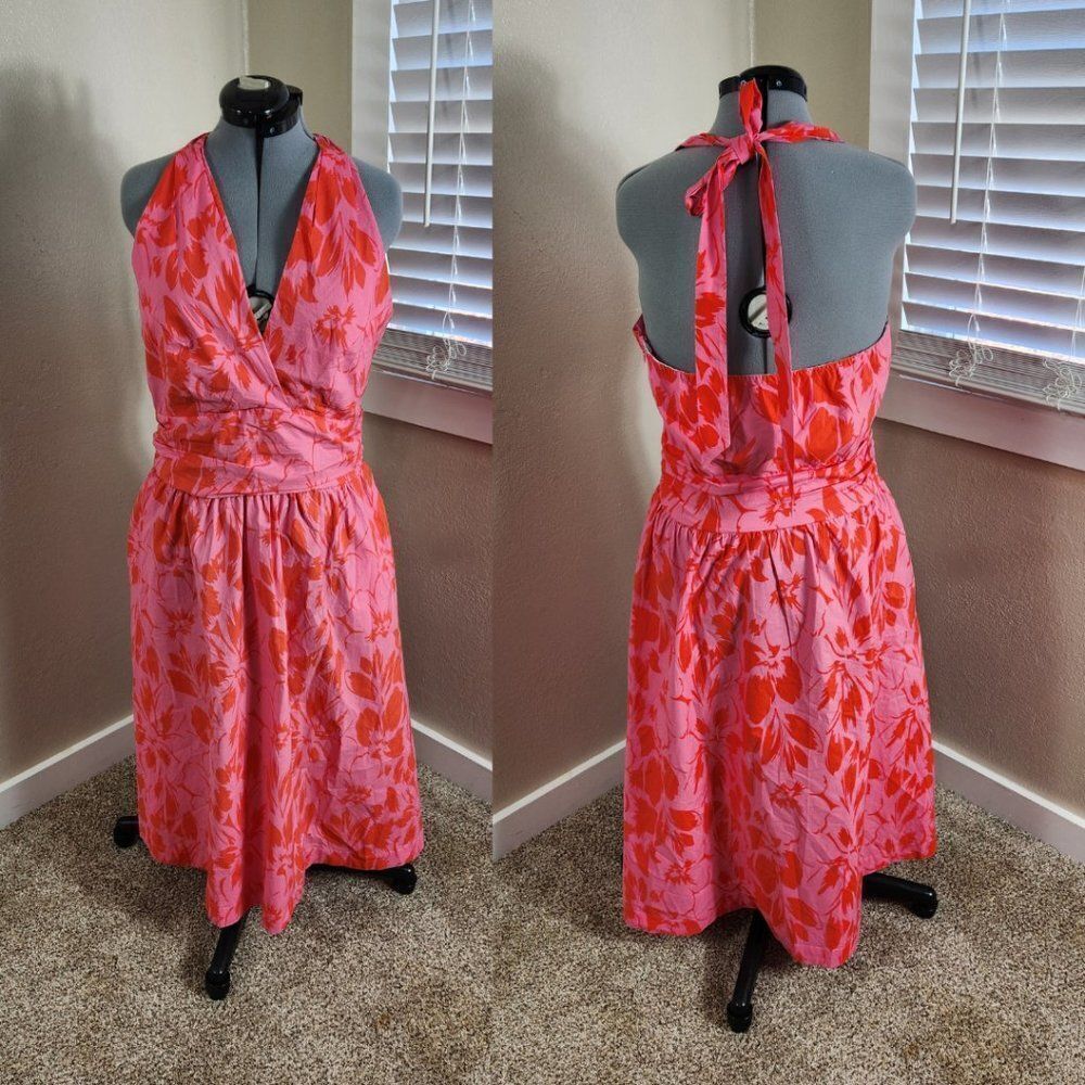 Boston Proper Cabana Dress Size 16 NWOT Floral Fit and Flare Dress